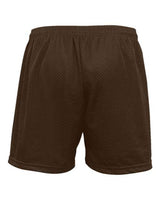 ""Badger 7216 Women's Pro Mesh 5" Shorts with Solid Liner" #color_Brown"