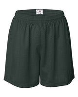 ""Badger 7216 Women's Pro Mesh 5" Shorts with Solid Liner" #color_Forest"