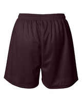 ""Badger 7216 Women's Pro Mesh 5" Shorts with Solid Liner" #color_Maroon"
