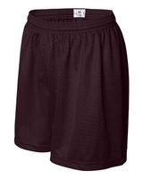 ""Badger 7216 Women's Pro Mesh 5" Shorts with Solid Liner" #color_Maroon"