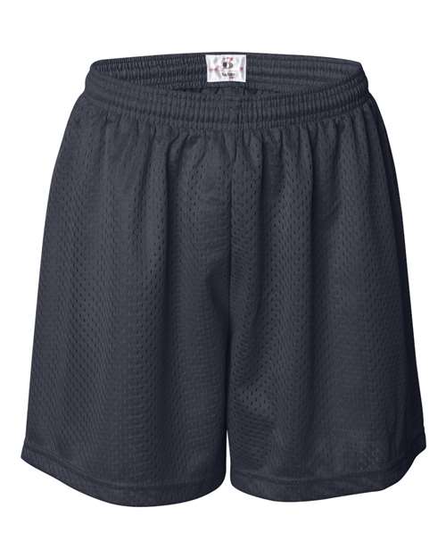 ""Badger 7216 Women's Pro Mesh 5" Shorts with Solid Liner" #color_Navy"