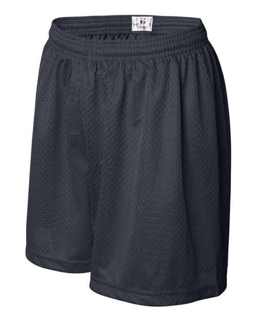 ""Badger 7216 Women's Pro Mesh 5" Shorts with Solid Liner" #color_Navy"