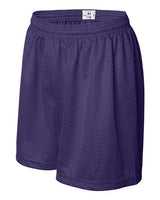 ""Badger 7216 Women's Pro Mesh 5" Shorts with Solid Liner" #color_Purple"