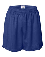 ""Badger 7216 Women's Pro Mesh 5" Shorts with Solid Liner" #color_Royal"