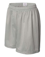 ""Badger 7216 Women's Pro Mesh 5" Shorts with Solid Liner" #color_Silver"
