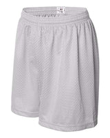 ""Badger 7216 Women's Pro Mesh 5" Shorts with Solid Liner" #color_White"