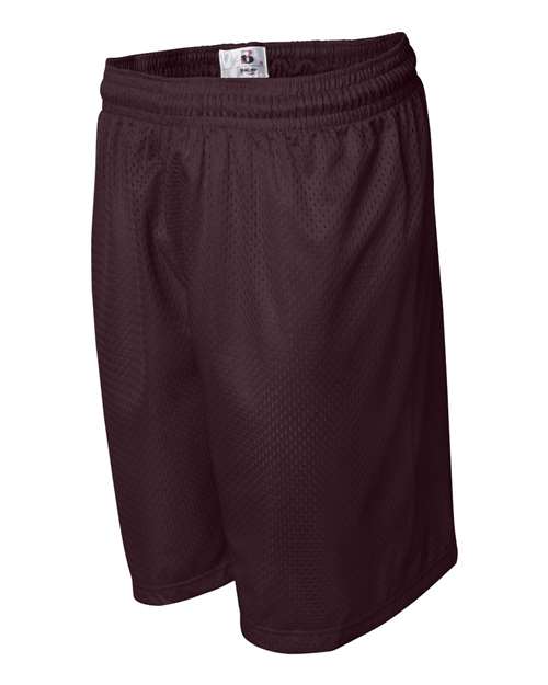 ""Badger 7207 Pro Mesh 7" Shorts" #color_Maroon"