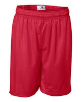 ""Badger 7207 Pro Mesh 7" Shorts" #color_Red"