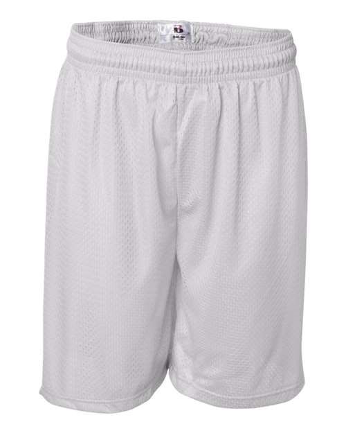 ""Badger 7207 Pro Mesh 7" Shorts" #color_White"