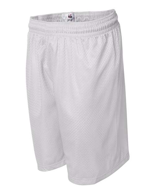 ""Badger 7207 Pro Mesh 7" Shorts" #color_White"