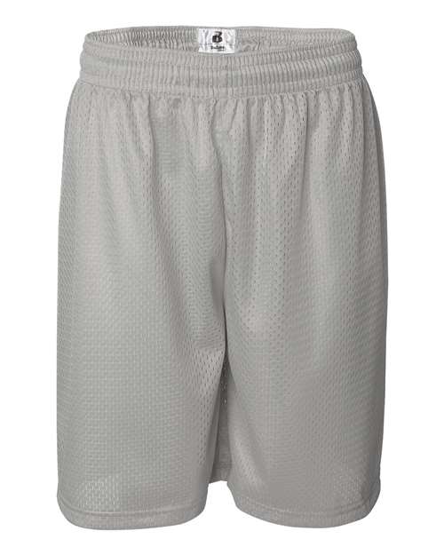 ""Badger 7209 Pro Mesh 9" Shorts" #color_Silver"