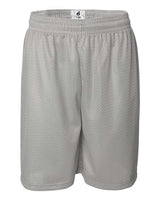 ""Badger 7209 Pro Mesh 9" Shorts" #color_Silver"