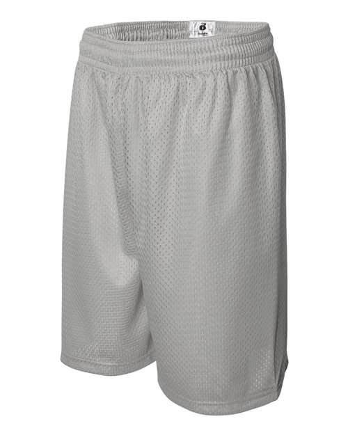 ""Badger 7209 Pro Mesh 9" Shorts" #color_Silver"