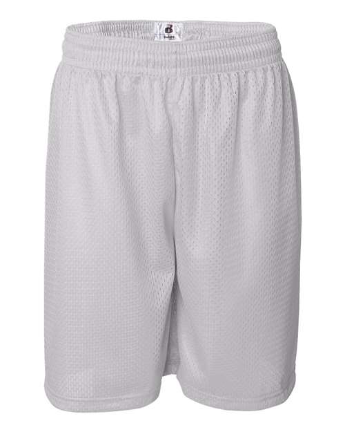 ""Badger 7209 Pro Mesh 9" Shorts" #color_White"