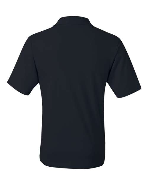 Jerzees 436P Adult SpotShield Pocket Jersey Polo #color_BLACK