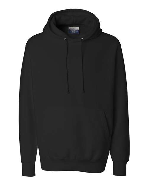 Weatherproof 7700 Cross Weave Hooded Sweatshirt #color_Black
