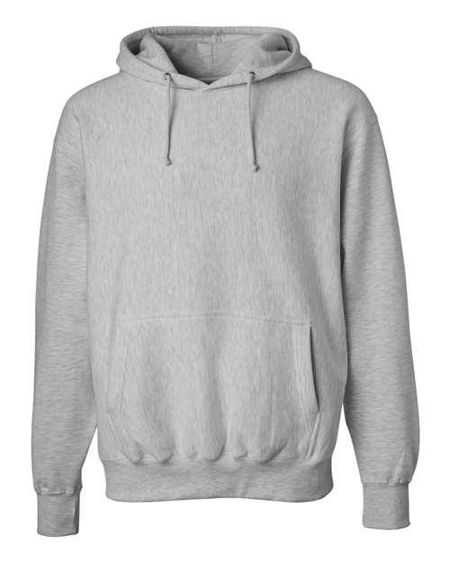 Weatherproof 7700 Cross Weave Hooded Sweatshirt #color_Heather Grey