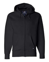 J America JA8821 Adult Premium Full-Zip Fleece Hooded Sweatshirt #color_BLACK