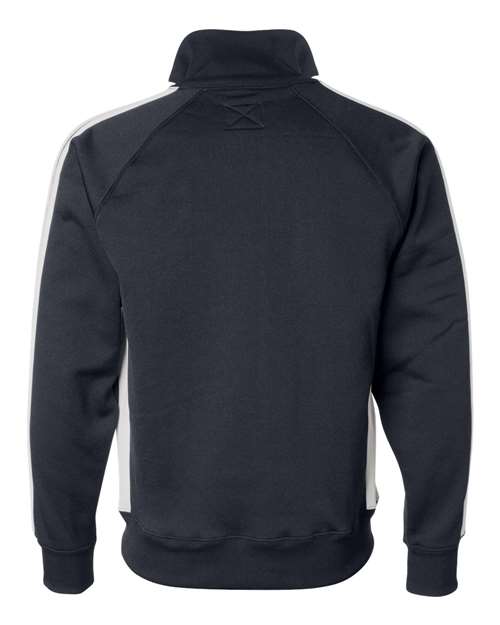 J America JA8858 Adult Vintage Poly Fleece Track Jacket #color_NAVY