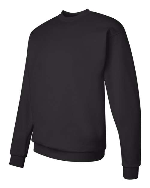 Hanes P1607 Unisex Ecosmart 50/50 Crewneck Sweatshirt #color_BLACK