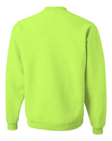 Jerzees 562 Adult NuBlend FleeceCrew #color_SAFETY GREEN