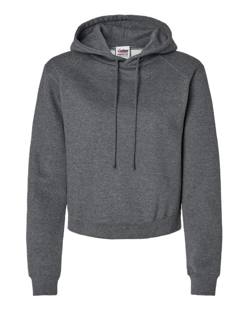 Badger 1261 Women's Crop Hooded Sweatshirt #color_Charcoal