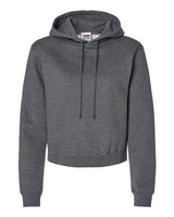 Badger 1261 Women's Crop Hooded Sweatshirt #color_Charcoal