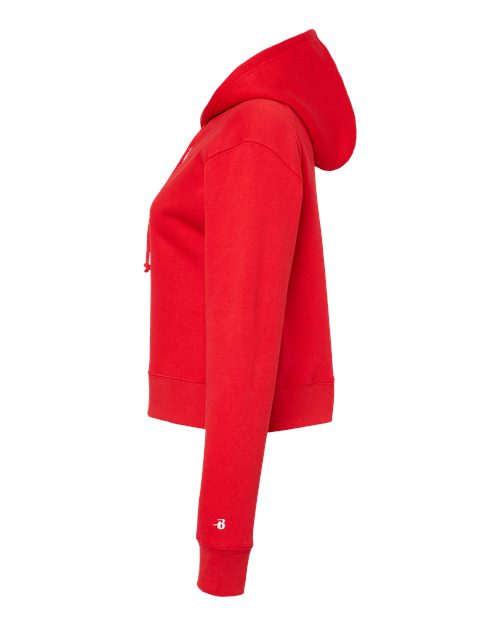 Badger 1261 Women's Crop Hooded Sweatshirt #color_Red