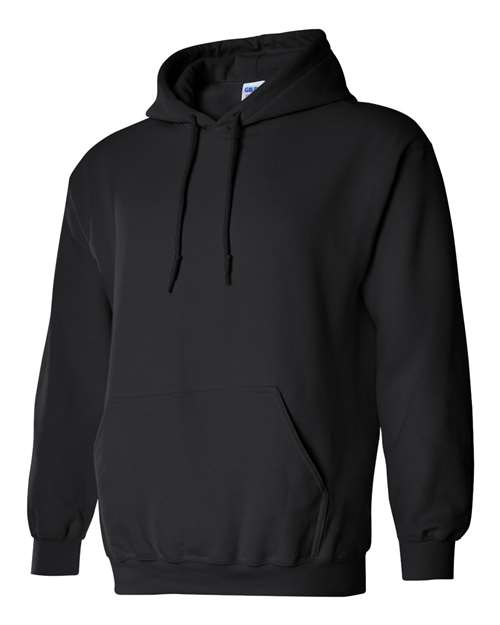 Gildan G185 Adult Heavy Blend 50/50 Hooded Sweatshirt #color_BLACK