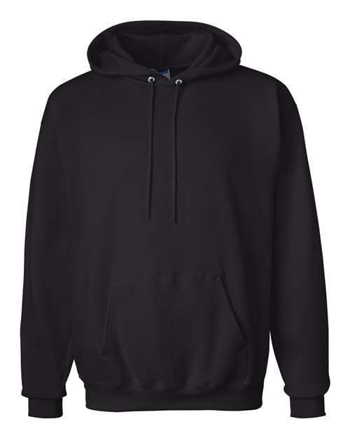 Hanes F170 Adult Ultimate Cotton 90/10 Pullover Hooded Sweatshirt #color_BLACK