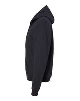 Hanes P180 Adult EcoSmart 50/50 Full-Zip Hooded Sweatshirt #color_BLACK