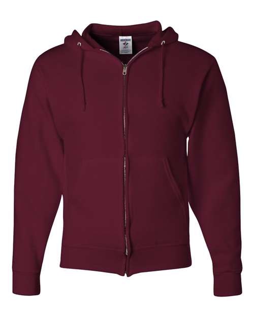 Jerzees 993 Adult NuBlend Fleece Full-Zip Hooded Sweatshirt #color_MAROON