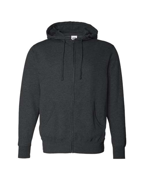 Independent Trading Co. AFX4000Z Full-Zip Hooded Sweatshirt #color_Charcoal Heather