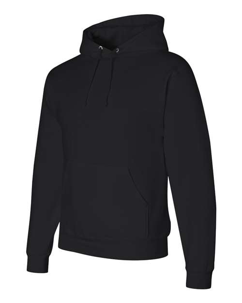 Jerzees 4997 Adult Super Sweats NuBlend Fleece Pullover Hooded Sweatshirt #color_BLACK