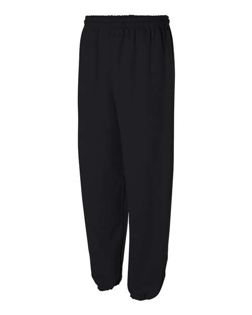 Gildan G182 Adult Heavy Blend Adult 50/50 Sweatpant #color_BLACK