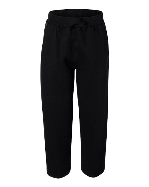 J America JA8992 Adult Premium Open Bottom Fleece Pant #color_BLACK