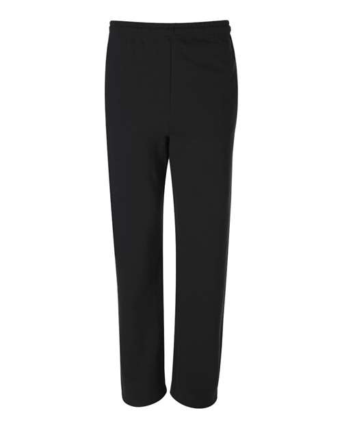 Jerzees 974MP Adult NuBlend Open-Bottom Fleece Sweatpants #color_BLACK