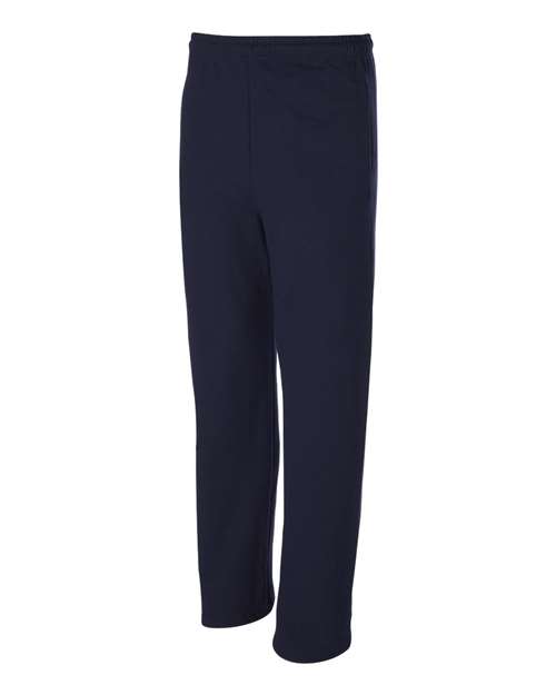 Jerzees 974MP Adult NuBlend Open-Bottom Fleece Sweatpants #color_J NAVY