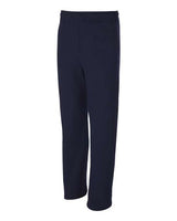 Jerzees 974MP Adult NuBlend Open-Bottom Fleece Sweatpants #color_J NAVY