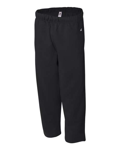 Badger 1277 Open-Bottom Sweatpants #color_Black