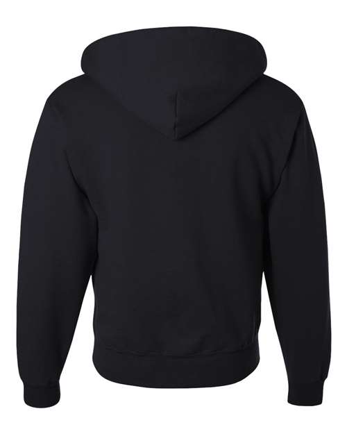 Jerzees 4999 Adult Super Sweats NuBlend Fleece Full-Zip Hooded Sweatshirt #color_BLACK