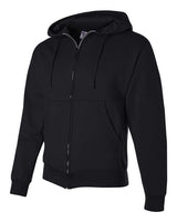 Jerzees 4999 Adult Super Sweats NuBlend Fleece Full-Zip Hooded Sweatshirt #color_BLACK