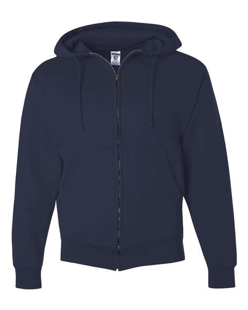 Jerzees 4999 Adult Super Sweats NuBlend Fleece Full-Zip Hooded Sweatshirt #color_J NAVY