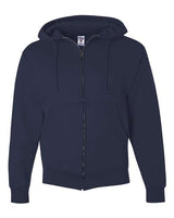 Jerzees 4999 Adult Super Sweats NuBlend Fleece Full-Zip Hooded Sweatshirt #color_J NAVY