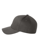 Flexfit 6277 Adult Wooly 6-Panel Cap #color_DARK GREY