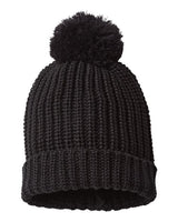 Richardson 143R Chunky Cable Beanie #color_Black