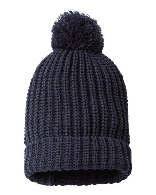 Richardson 143R Chunky Cable Beanie #color_Navy