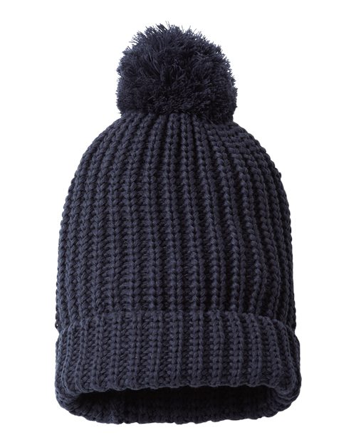 Richardson 143R Chunky Cable Beanie #color_Navy