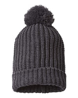 Richardson 143R Chunky Cable Beanie #color_Heather Charcoal