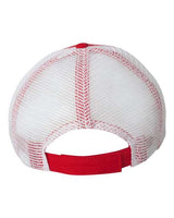 Valucap AH80 Bio-Washed Trucker Cap #color_Red/ White